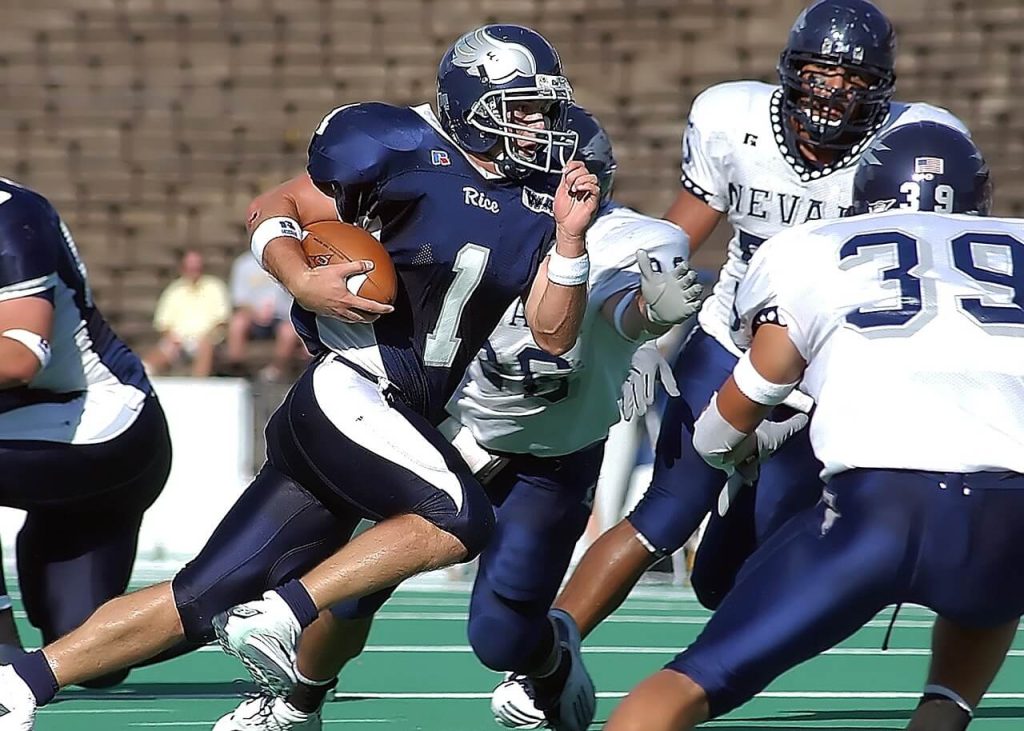 football running with the ball